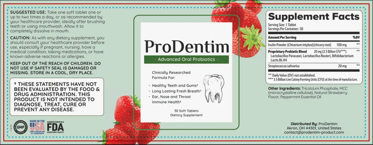 prodentim label